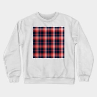 Red Blue Tartan Plaid Pattern Crewneck Sweatshirt